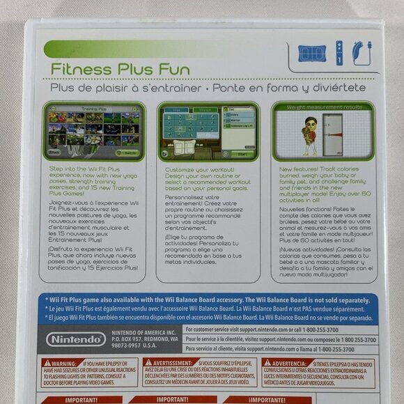 Wii Fit Plus Game For Nintendo Wii Complete with Manual Fitness Exercise Balance - Picture 5 of 5